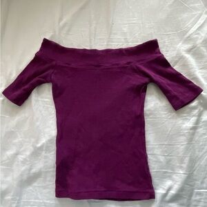 SO Women's Purple Off-Shoulder Crop Top